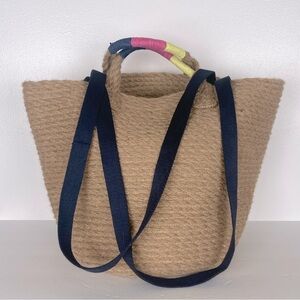 Gap Jute Market Bag Large Hobo Hippie Beach Bohemian Natural Waves Summer Tan